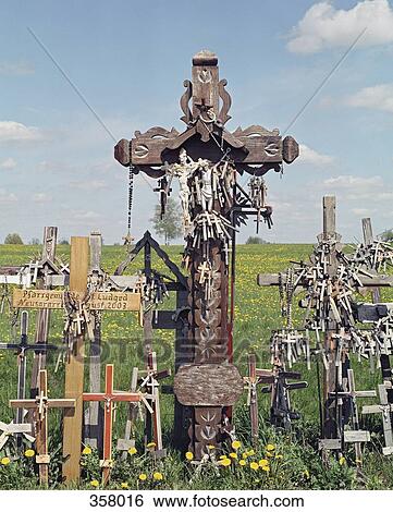 Stock Photograph - ‘Hill of Crosses’, near Šiauliai, Lithuania. Fotosearch