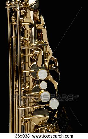 Detail of a saxophone View Large Photo Image Stock Photo - Detail of a saxophone. Fotosearch