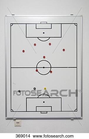 Picture - Strategy board for a soccer game. Fotosearch