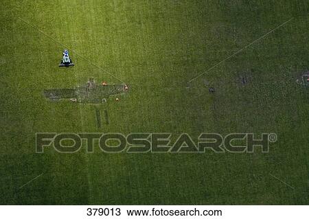 Aerial view of empty sports pitch View Large Photo Image Stock Image - Aerial view of empty sports pitch. Fotosearch