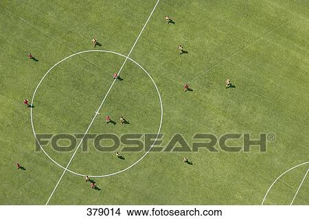 Aerial view of football match View Large Photo Image Picture - Aerial view of football match. Fotosearch