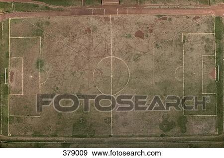 Stock Photo - Aerial view of football pitch. Fotosearch