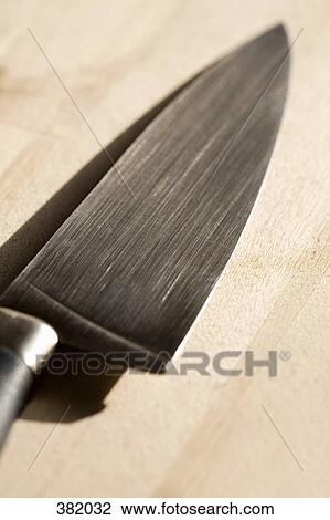 Close-up of a kitchen knife View Large Photo Image Stock Image - Close-up of a kitchen knife. Fotosearch