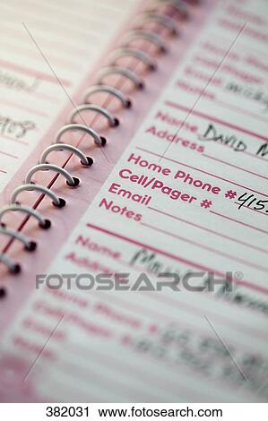 Close-up of an address book View Large Photo Image Stock Image - Close-up of an address book. Fotosearch