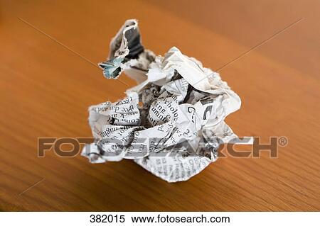 Crumpled newspaper on a table View Large Photo Image Stock Photography - Crumpled newspaper on a table. Fotosearch