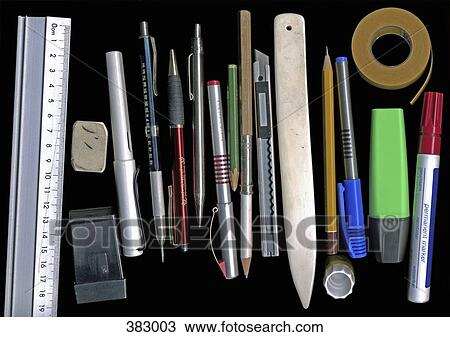 Assorted stationary View Large Photo Image Stock Image - Assorted stationary. Fotosearch