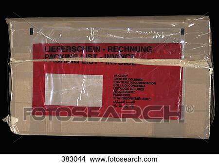 Package with invoice label View Large Photo Image Picture - Package with invoice label. Fotosearch