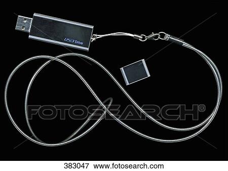 USB drive attached to a chain View Large Photo Image Stock Photo - USB drive attached to a chain. Fotosearch