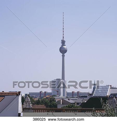City skyline featuring the Television Tower, Berlin, Germany View Large Photo Image Stock Photography - City skyline featuring the Television Tower, Berlin, Germany. Fotosearch