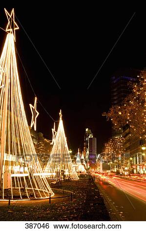 Stock Photograph - Christmas decorations along Kurfurstendamm, Berlin, Germany. Fotosearch