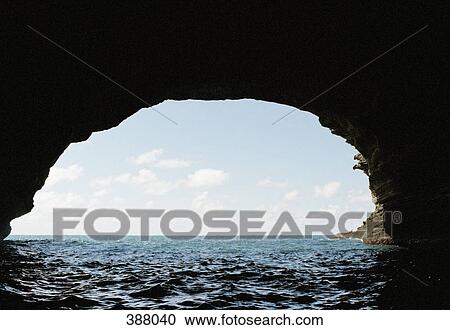 View of sea from a grotto View Large Photo Image Stock Image - View of sea from a grotto. Fotosearch