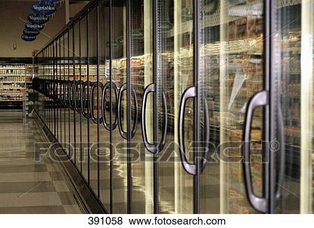 Frozen food aisle in a supermarket View Large Photo Image Stock Photo - Frozen food aisle in a supermarket. Fotosearch