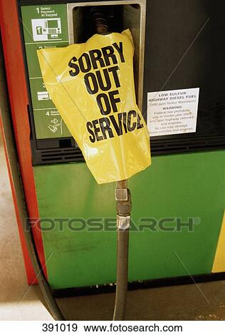 Fuel pump "out of service" View Large Photo Image Stock Photo - Fuel pump "out of service". Fotosearch