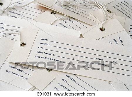 Stock Image - Luggage tags. Fotosearch