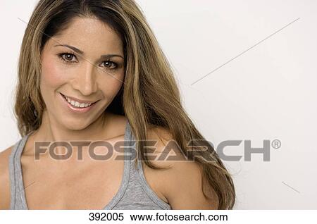 Portrait of woman smiling View Large Photo Image Stock Photography - Portrait of woman smiling. Fotosearch