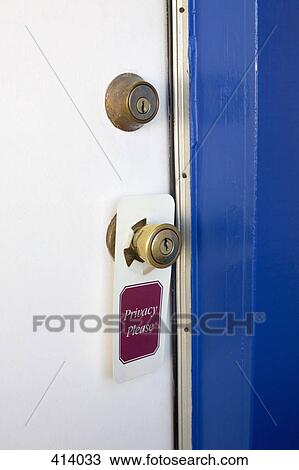 Privacy sign on motel doorknob View Large Photo Image Stock Image - Privacy sign on motel doorknob. Fotosearch
