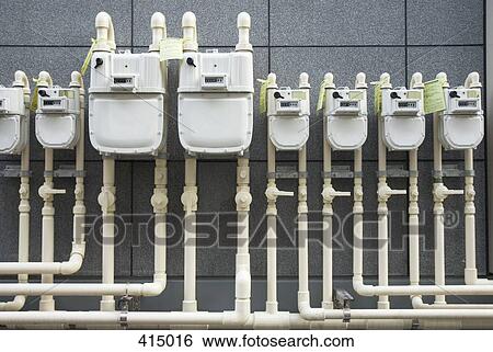 Stock Photograph - Gas Meters. Fotosearch