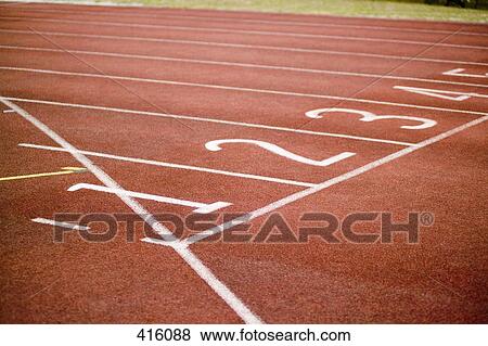 Lanes on a running track View Large Photo Image Stock Photo - Lanes on a running track. Fotosearch