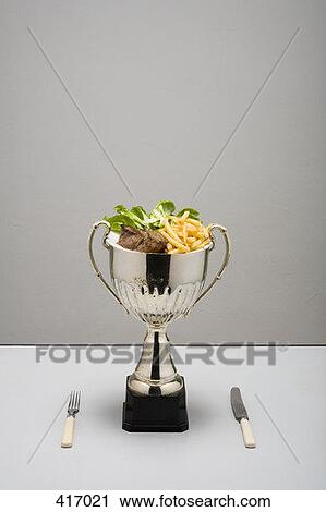 Loving cup full of food View Large Photo Image Stock Image - Loving cup full of food. Fotosearch