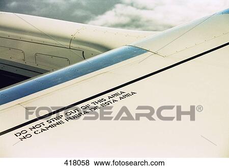 Text on an aeroplane wing View Large Photo Image Stock Photo - Text on an aeroplane wing. Fotosearch