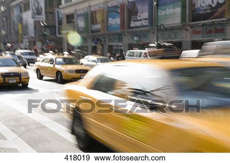 Traffic driving in Manhattan View Large Photo Image Stock Photo - Traffic driving in Manhattan. Fotosearch