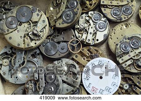 Stock Photo - Old watch parts. Fotosearch