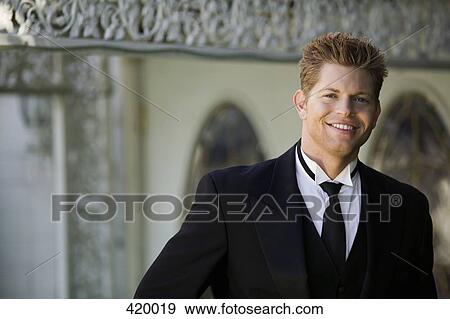 Stock Photo - Portrait of a groom. Fotosearch