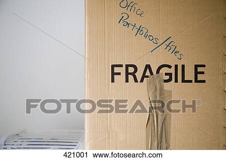 Cardboard box labeled for moving View Large Photo Image Stock Image - Cardboard box labeled for moving. Fotosearch