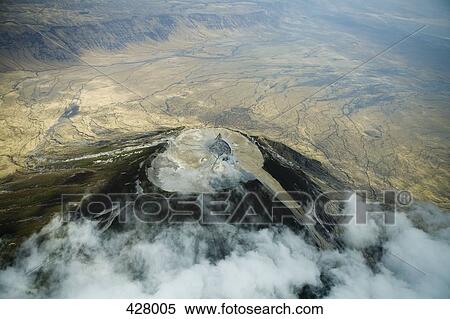 Aerial view of a volcano View Large Photo Image Stock Photography - Aerial view of a volcano. Fotosearch