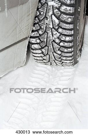 Car and tire track in the snow View Large Photo Image Stock Image - Car and tire track in the snow. Fotosearch