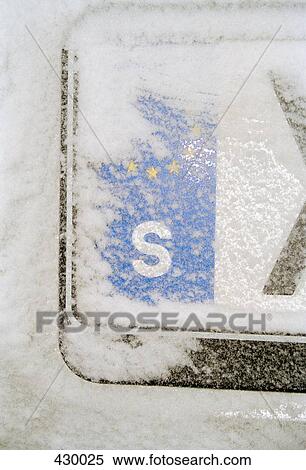 Car license plate covered in snow View Large Photo Image Stock Photography - Car license plate covered in snow. Fotosearch
