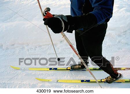 Person cross-country skiing View Large Photo Image Stock Photo - Person cross-country skiing. Fotosearch