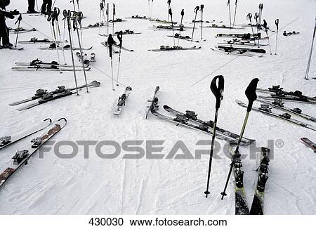 Ski equipment on the slopes at a ski resort View Large Photo Image Stock Image - Ski equipment on the slopes at a ski resort. Fotosearch