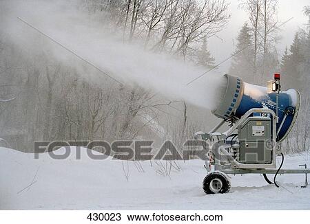 Snow machine making snow View Large Photo Image Stock Image - Snow machine making snow. Fotosearch