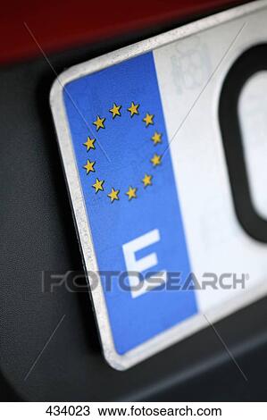 European Union vehicle license plate View Large Photo Image Stock Image - European Union vehicle license plate. Fotosearch