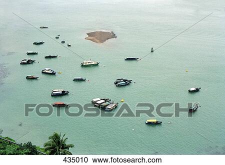 Fishing boats moored in a harbor, Singapore View Large Photo Image Stock Image - Fishing boats moored in a harbor, Singapore. Fotosearch