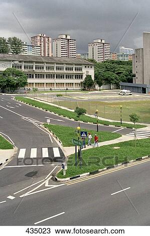 Modern buildings behind traffic intersection, Singapore View Large Photo Image Stock Image - Modern buildings behind traffic intersection, Singapore. Fotosearch