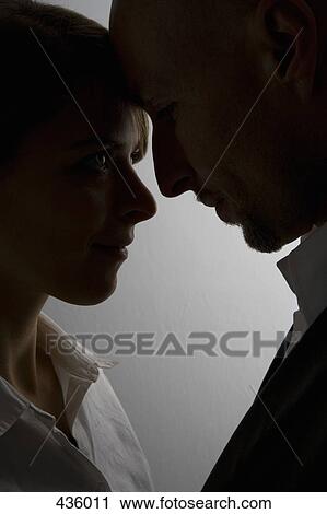 Stock Image - Couple about to kiss. Fotosearch