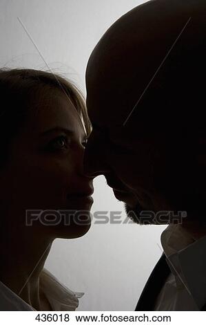 Couple about to kiss View Large Photo Image Stock Photo - Couple about to kiss. Fotosearch