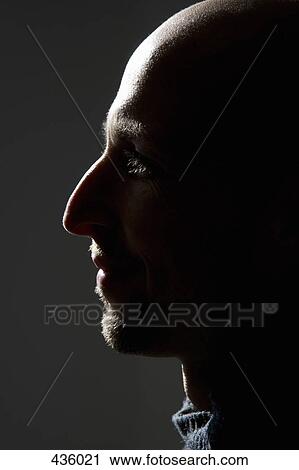 Stock Image - Profile of a man. Fotosearch
