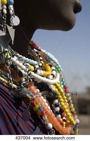 Woman wearing traditional beads View Large Photo Image Picture - Woman wearing traditional beads. Fotosearch