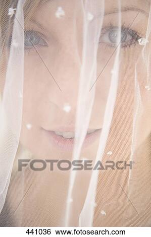 Close-up of a bride under a veil View Large Photo Image Stock Photograph - Close-up of a bride under a veil. Fotosearch
