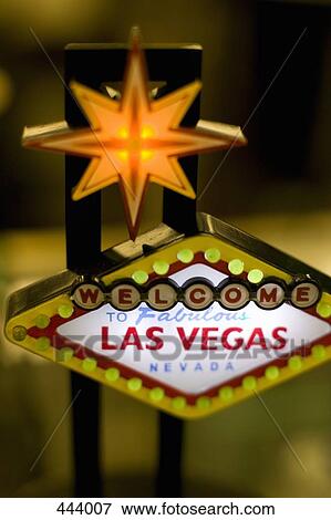 Stock Photo - Miniature welcome to Las Vegas sign. Fotosearch