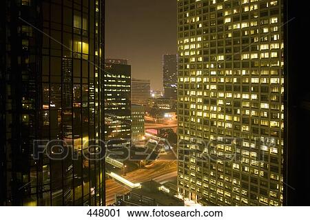 Downtown cityscape at night, Los Angeles, California View Large Photo Image Stock Image - Downtown cityscape at night, Los Angeles, California. Fotosearch