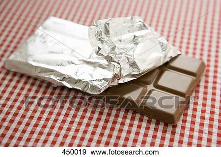 Stock Photo - A bar of chocolate. Fotosearch