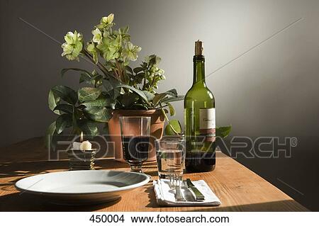A place setting at a dinner table View Large Photo Image Picture - A place setting at a dinner table. Fotosearch