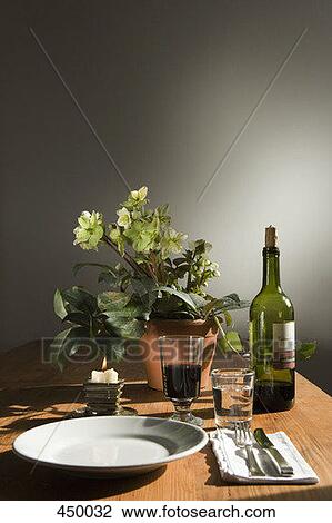 A place setting at a dinner table View Large Photo Image Stock Image - A place setting at a dinner table. Fotosearch