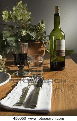 A place setting at a dinner table View Large Photo Image Stock Image - A place setting at a dinner table. Fotosearch