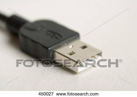 Stock Photo - A USB connector cable. Fotosearch