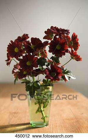 Stock Image - Chrysanthemums in a vase. Fotosearch